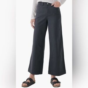Pact Women's Stretch Twill Wide Leg Pant - Dark Gray (Storm)